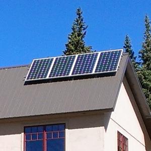 Solar panel at Broome Hut